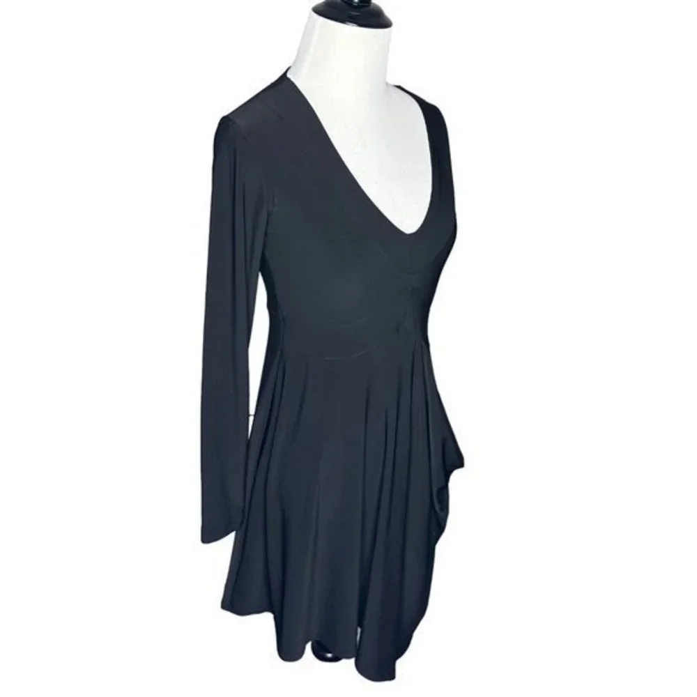 Sympli The Best Black Long Sleeve Midi Dress Size 2 - Picture 4 of 5
